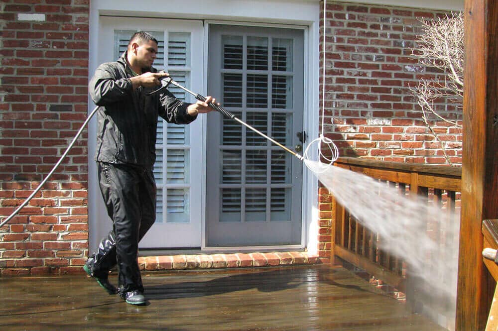 Deck pressure wash