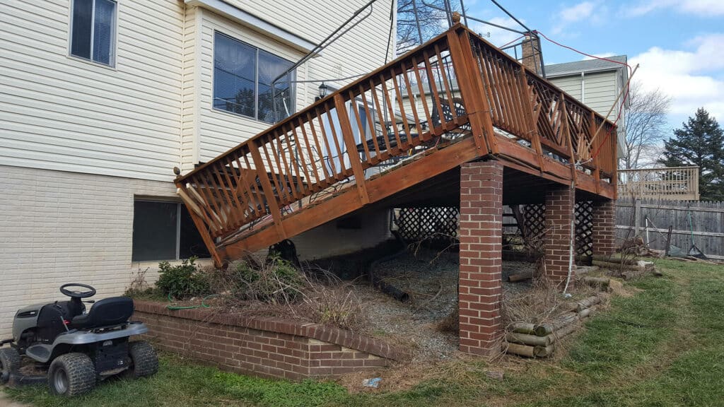 collapsed deck