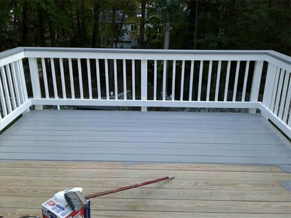 deck staining process