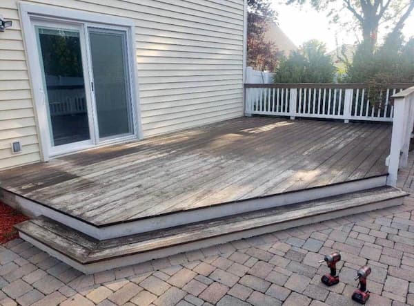 before deck repair photo
