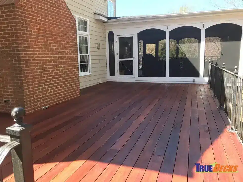 cleaned deck